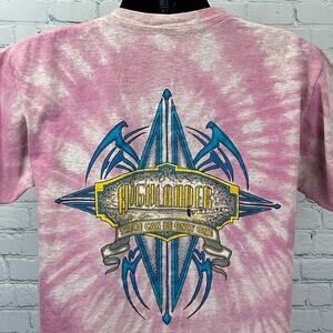 Vintage 90s Highlander T Shirt TV Television Show Movie Film Tee Pink M Medium